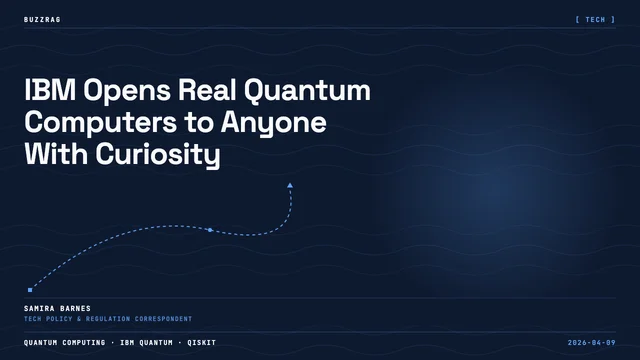 Woman in glasses pointing at a detailed quantum computer engine component with text "Learn to use this!