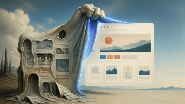 Claude's Impeccable 4.0 platform showcase displaying AI-powered workflow interface with analytics dashboards and "Build…