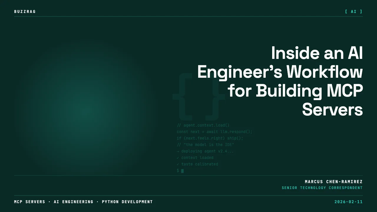 A bearded man in a gray shirt stands with arms crossed next to text reading "AI ENGINEER PYTHON MCP MASTERCLASS" and three…