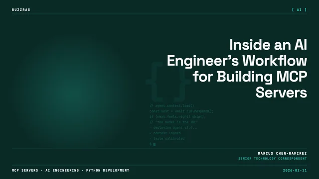 A bearded man in a gray shirt stands with arms crossed next to text reading "AI ENGINEER PYTHON MCP MASTERCLASS" and three…