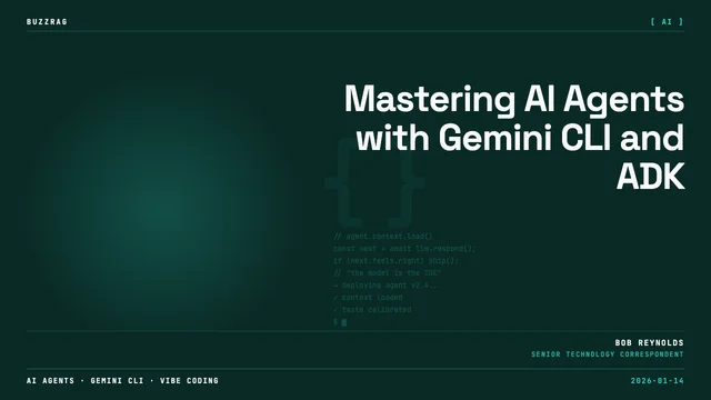 Google Cloud logo with text "Agentverse: Vibecoding with Gemini CLI" next to a smiling woman against a blue background