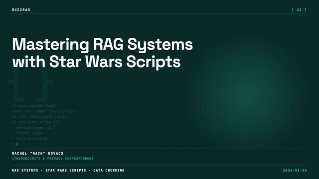 Illustration of a magnifying glass, open book, brain gear, and document icon with "RAG DONE RIGHT" text on dark background