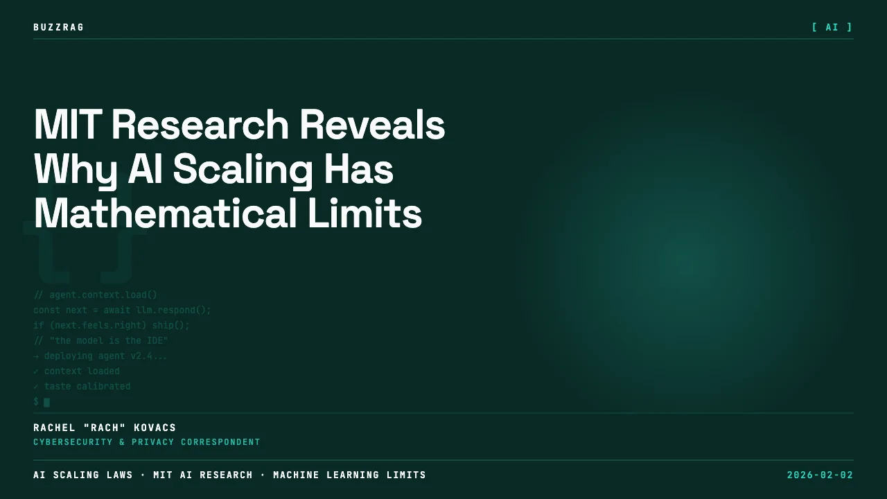 A man with glasses appears alongside bold white text reading "The end of LLM scaling" with an orange arrow pointing right…