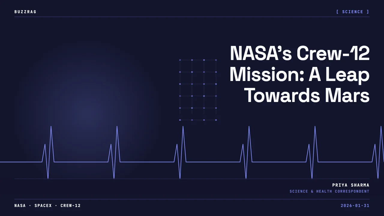 NASA logo with SpaceX Crew-12 mission title displayed over collage of rocket launch, astronauts in space, and Earth from…