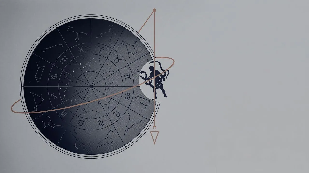Neil deGrasse Tyson with zodiac wheel showing all 13 constellations, Ophiuchus highlighted in red