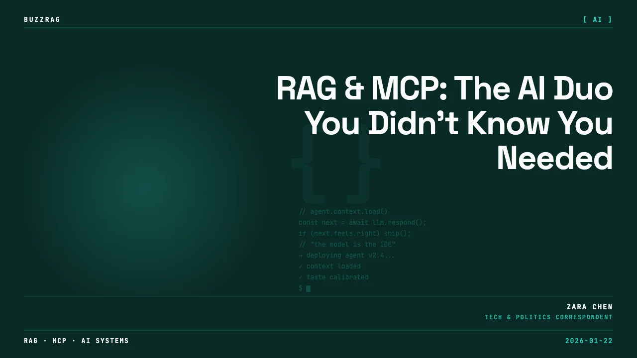 Man with beard smiling against blue gradient background with white text about RAG and MCP fundamentals course