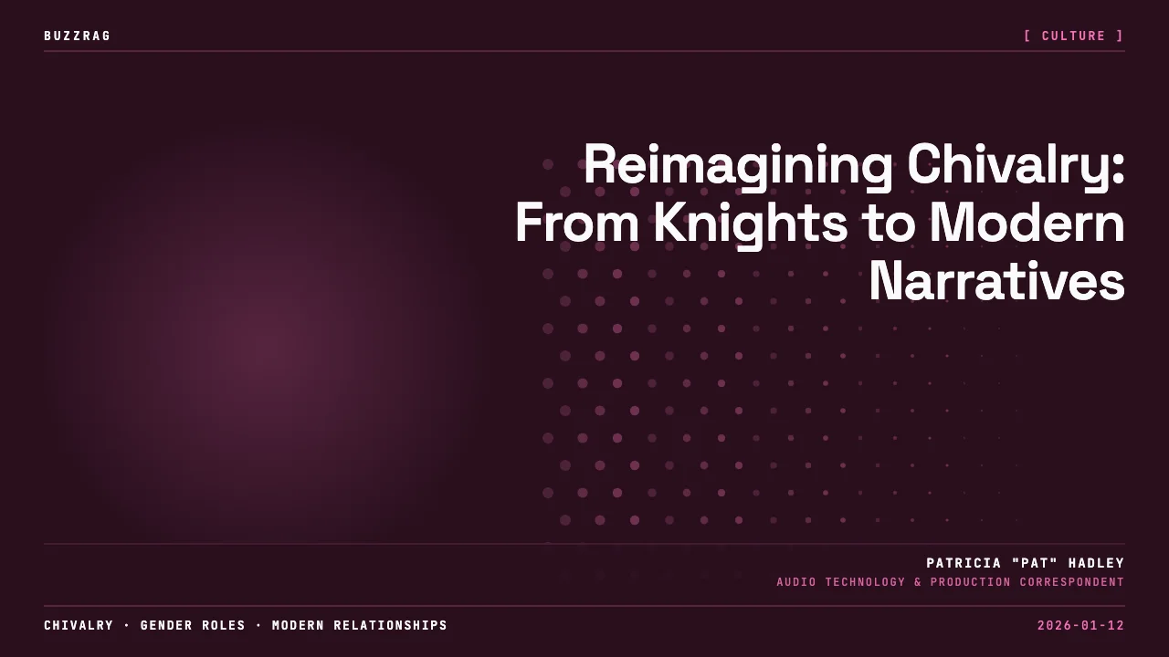A woman with a microphone interviews a person in medieval knight armor inside a gymnasium, with text overlay reading…
