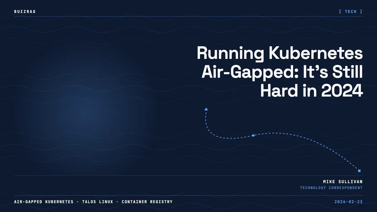 Bright mint green text reading "Run Omni Air-gapped" with the Sidero logo on a dark blue background