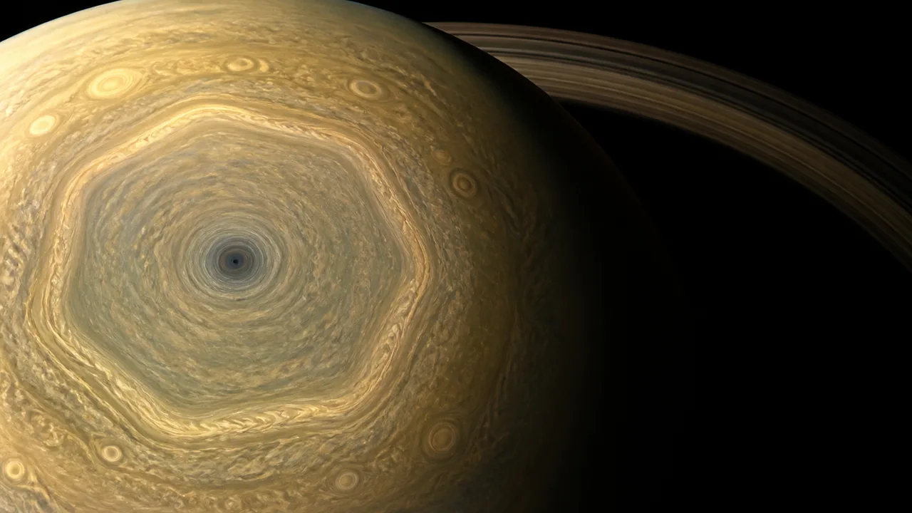 Saturn's South Pole Decagon: A 10-Sided Storm Explained
