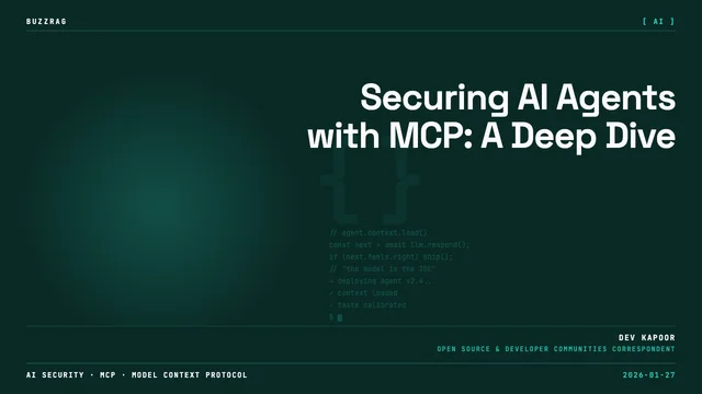 Man in Google Cloud hoodie holds a red toolbox against blue background with title text about secure MCP foundations