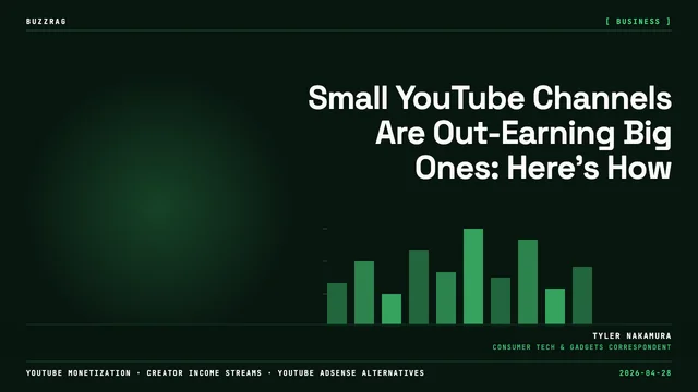 Man pointing at colorful pie chart with dollar sign and "ADSENSE" label, expressing surprise about earnings differences