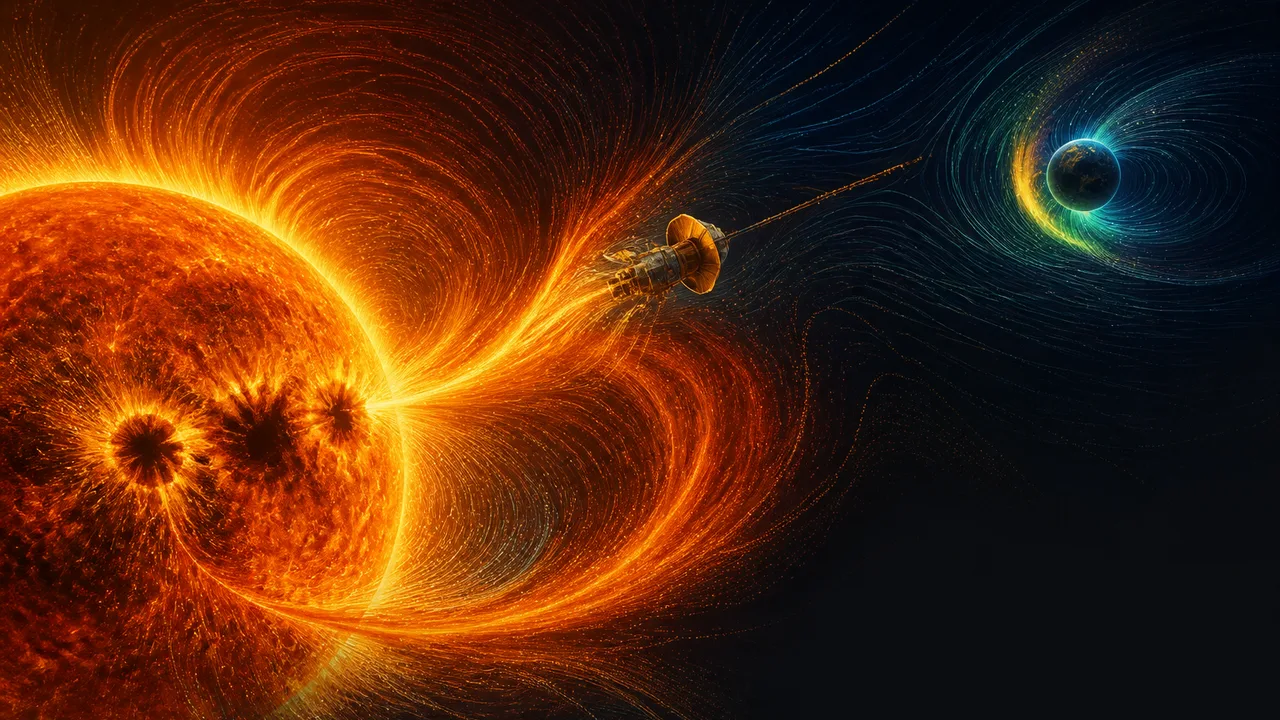 Glowing humanoid figures emerge from a fiery orange landscape with white text reading "SEEN FOR THE FIRST TIME" and an…