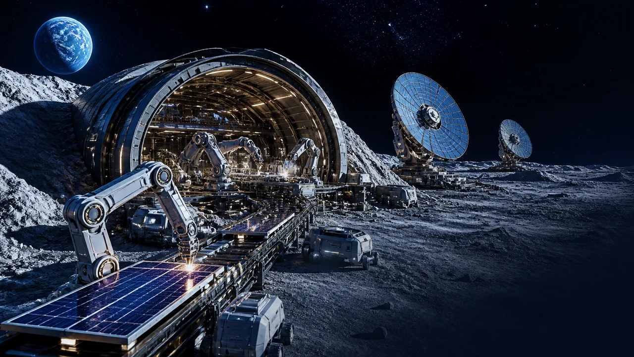 SpaceX Plans Robotic Lunar Factories to Build Satellites