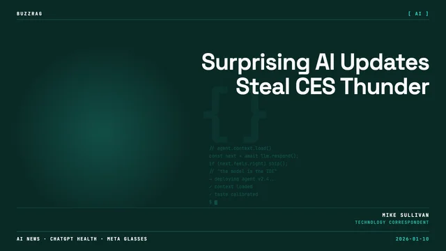 Man in cap holding remote with shocked expression stands next to TV displaying Gemini TV logo with "AI NEWS" in yellow text