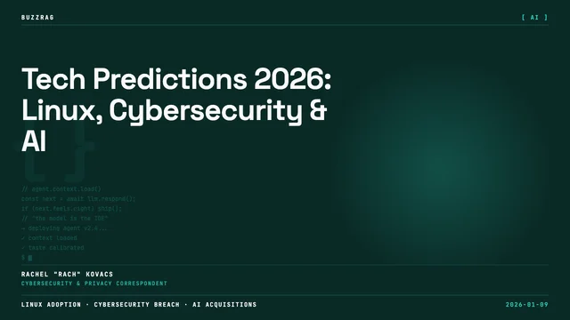 Man with headphones holds glowing orb with tech logos while "2026" appears in gold text against colorful bokeh background