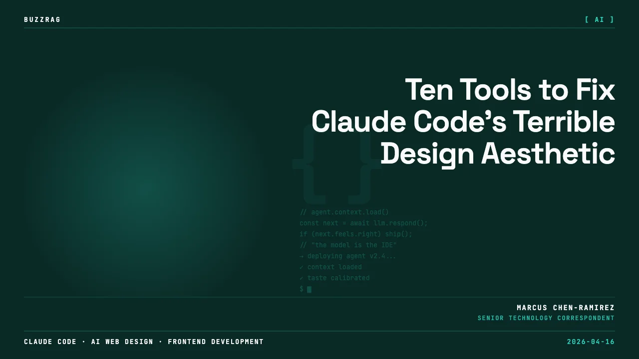 Orange background with "10X DESIGN" text, Claude Code app icon with crown, and Impeccable/Awesome Design.md branding…