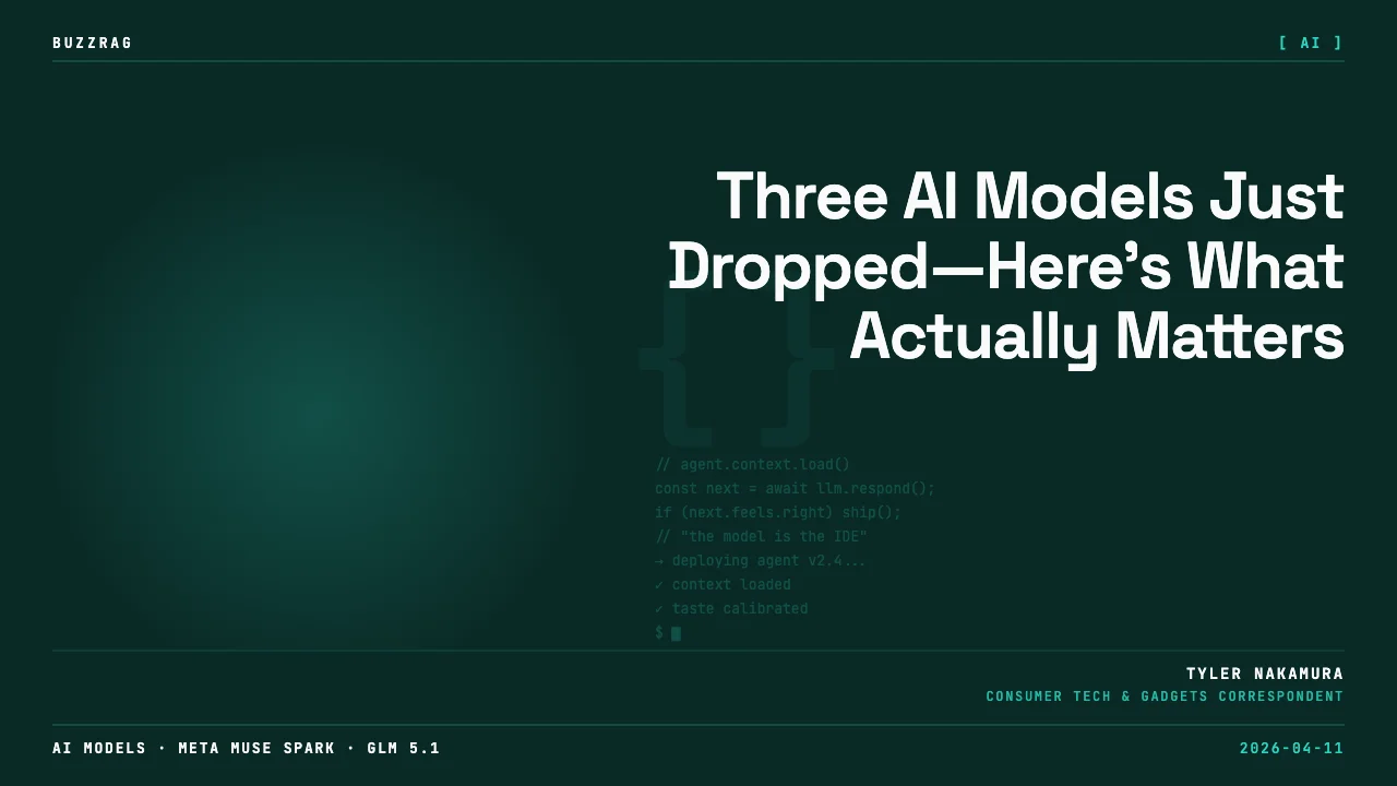 Colorful split-screen graphic showing AI applications with glowing text "ALL OF AI'S NEW MODELS AND TOOLS," illustrated…