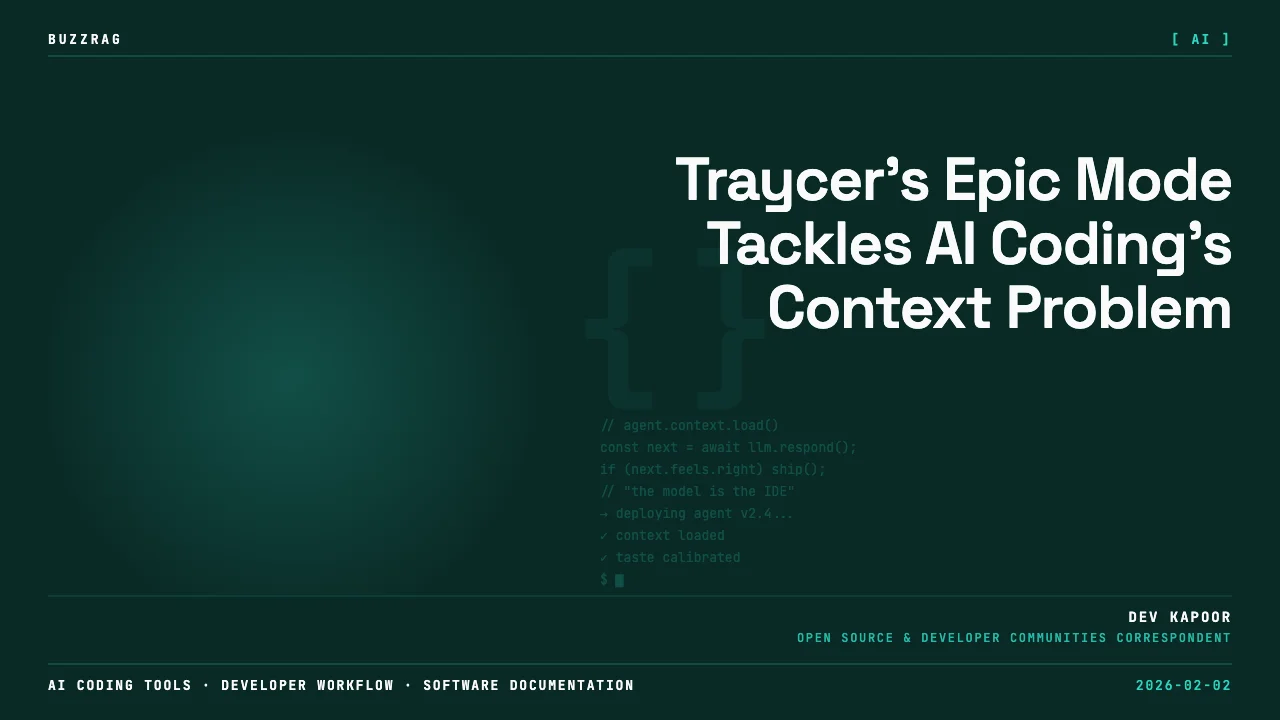Large bold text reading "ANTHROPIC OPUS 4.5 EPIC MODE" overlaid on a dark code editor interface displaying a movie tracker…