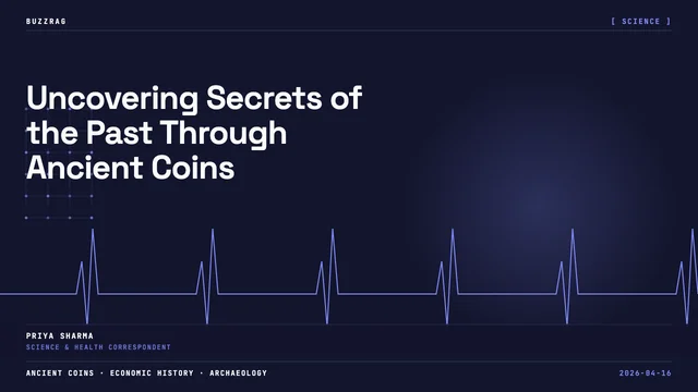 Ancient coin with detailed owl carving displayed against dark background with "FULL OF SECRETS" text and SciShow logo.