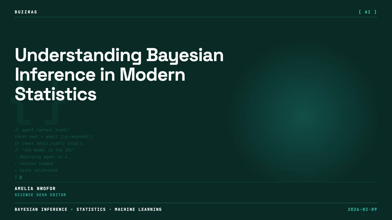 Instructor explains Bayesian inference while gesturing at a graph showing posterior probability distributions evolving…