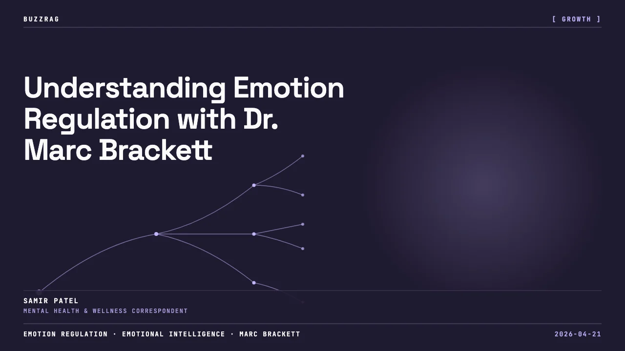 Black and white thumbnail with two men facing camera, white text reading "BUILD EMOTIONAL INTELLIGENCE" and "DR. MARC…
