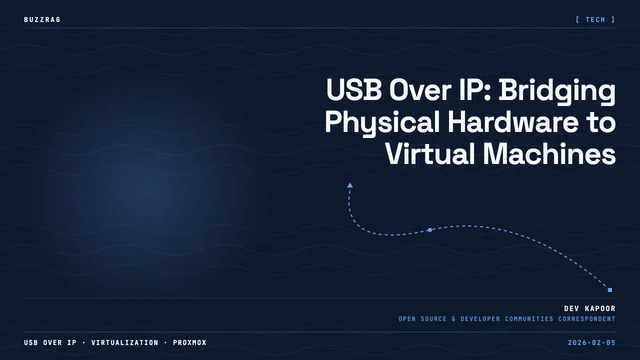 A Digi device with 8 USB ports and network connectivity displayed against an orange background with "USB OVER IP" text