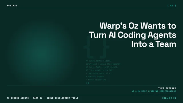 Large bold text reading "WARP OZ IS CRAZY!" overlays a screenshot of development tools and a "FULLY TESTED" badge, with…