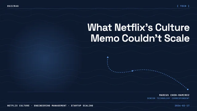 Man with glasses against blue background with Netflix and D1 logos, quote about LeetCode and work quality displayed as…