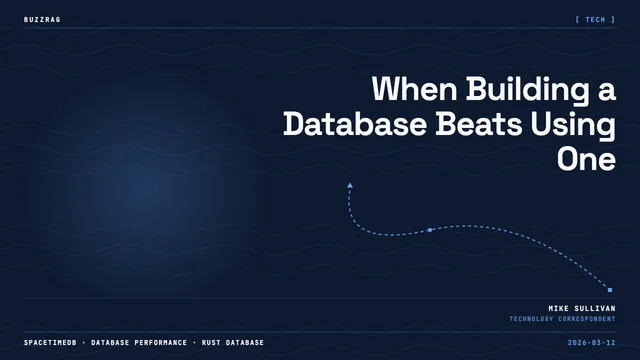 PostgreSQL logo transforming into SpacetimeDB logo with "22x" and "TPS" text indicating performance comparison