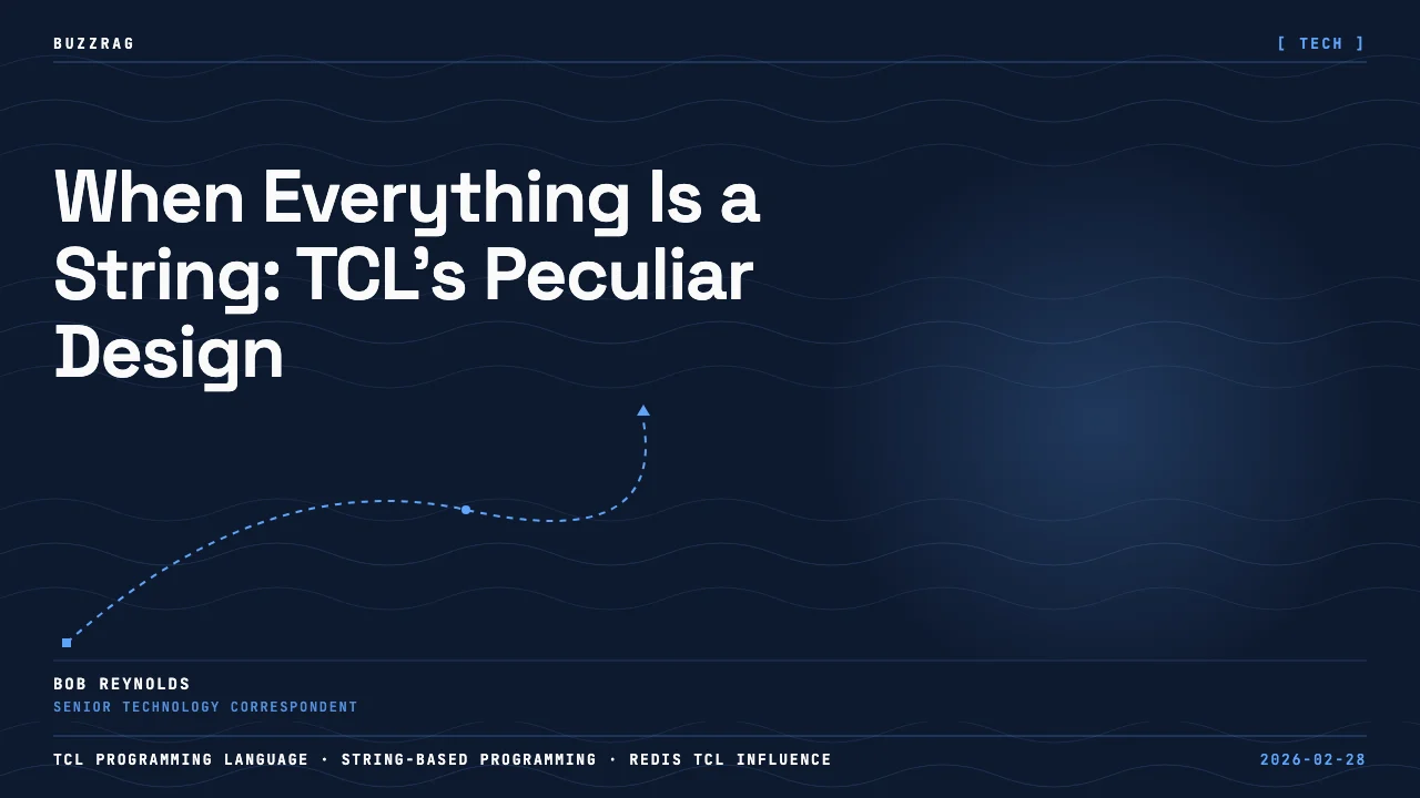 Motivational quote "Everything is a string" with a stylized leaf logo against a purple-blue gradient background