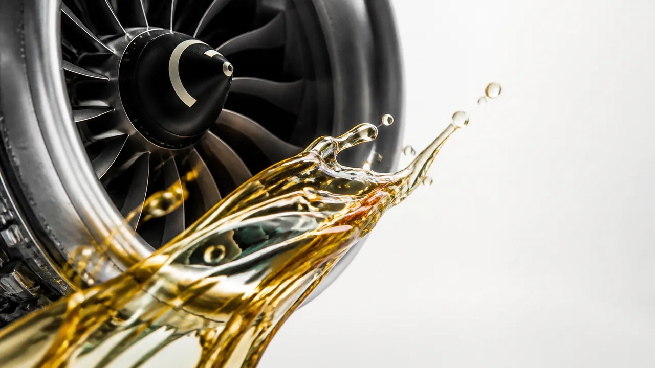 Oil pours into a barrel beside a refueled airplane, with bold WHY KEROSENE? text and a crossed-out gasoline icon