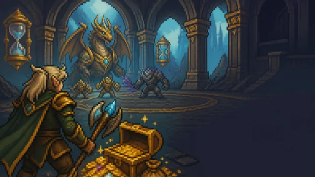 World of Warcraft Midnight character pointing at gold and fire with game logo, highlighting an in-game farming location.