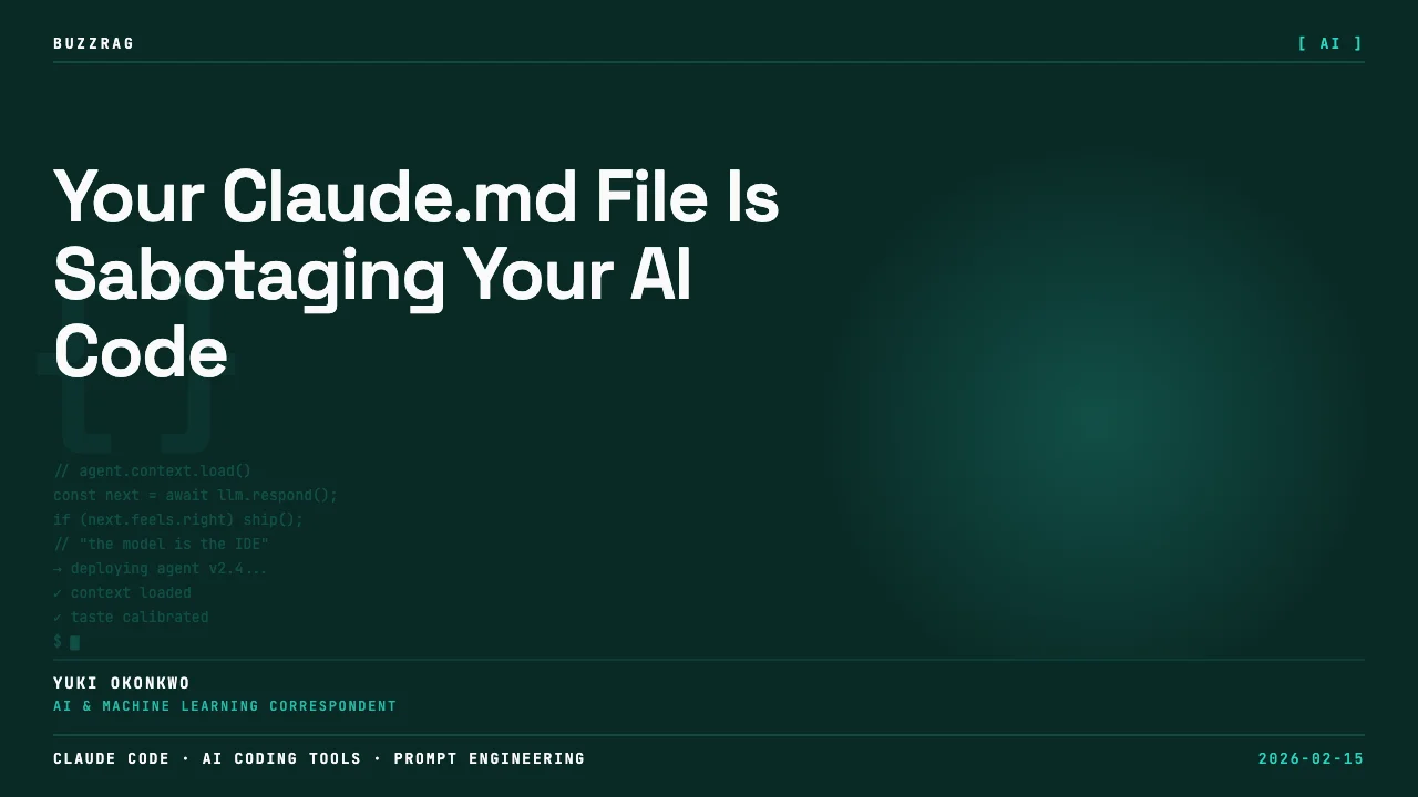 Your Claude.md File Is Sabotaging Your AI Code